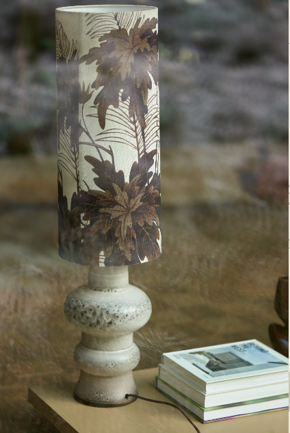 Cylinder lamp shade floral