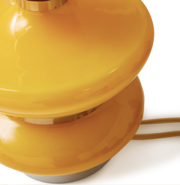 Bubble lamp base honey
