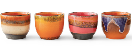 70s ceramics: coffee cups java