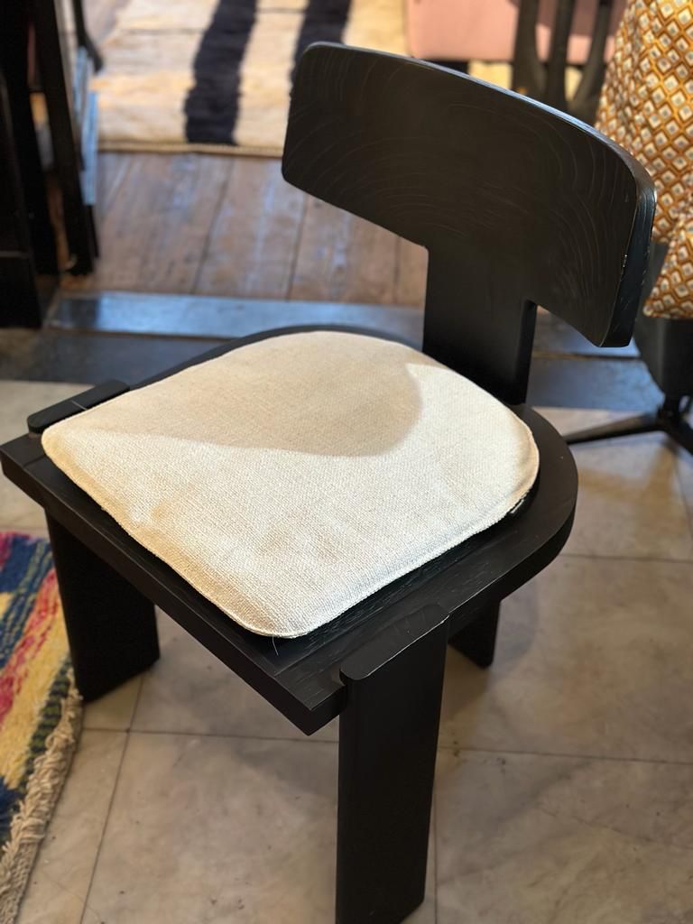 Black and white wooden chair
