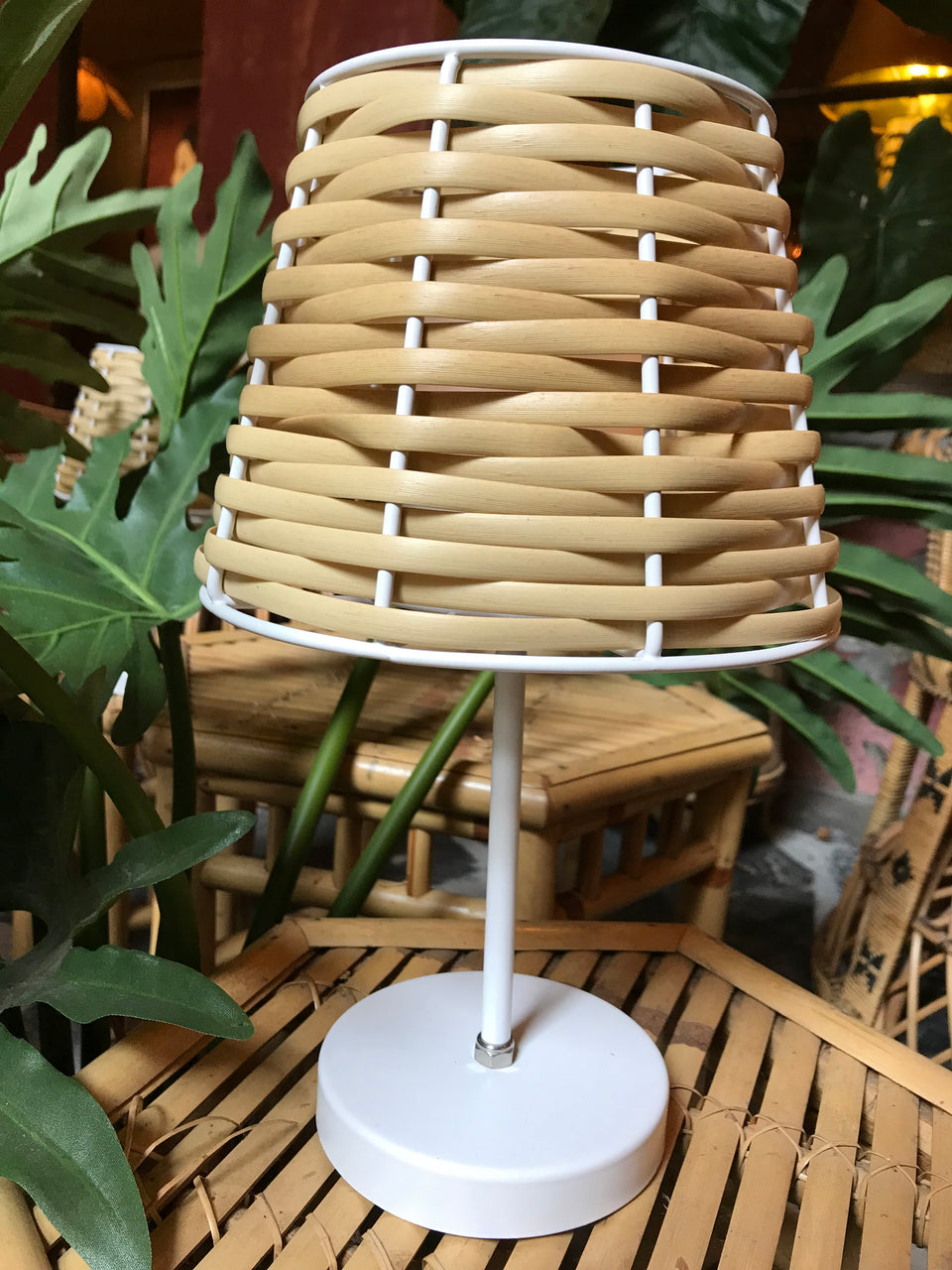 rotan table lamp